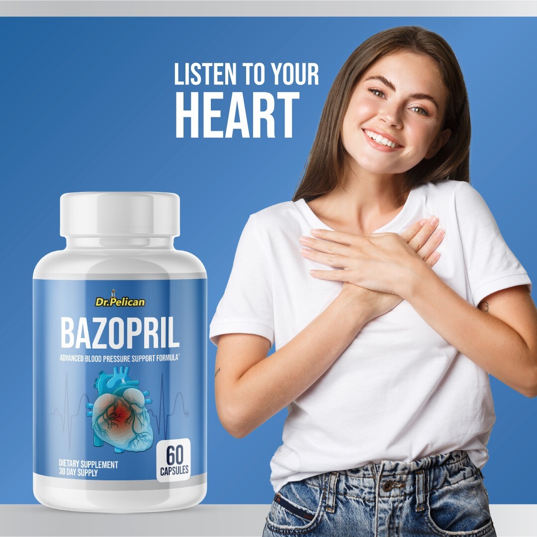 Bazopril- Cardiovascular Health, Blood Pressure & Sugar Support- 12 Bottles