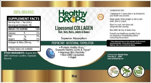Liposomal Anti Aging ORGANIC 96 Serving Sizes 16oz NON-GMO SOY FREE Exp: 12/2028