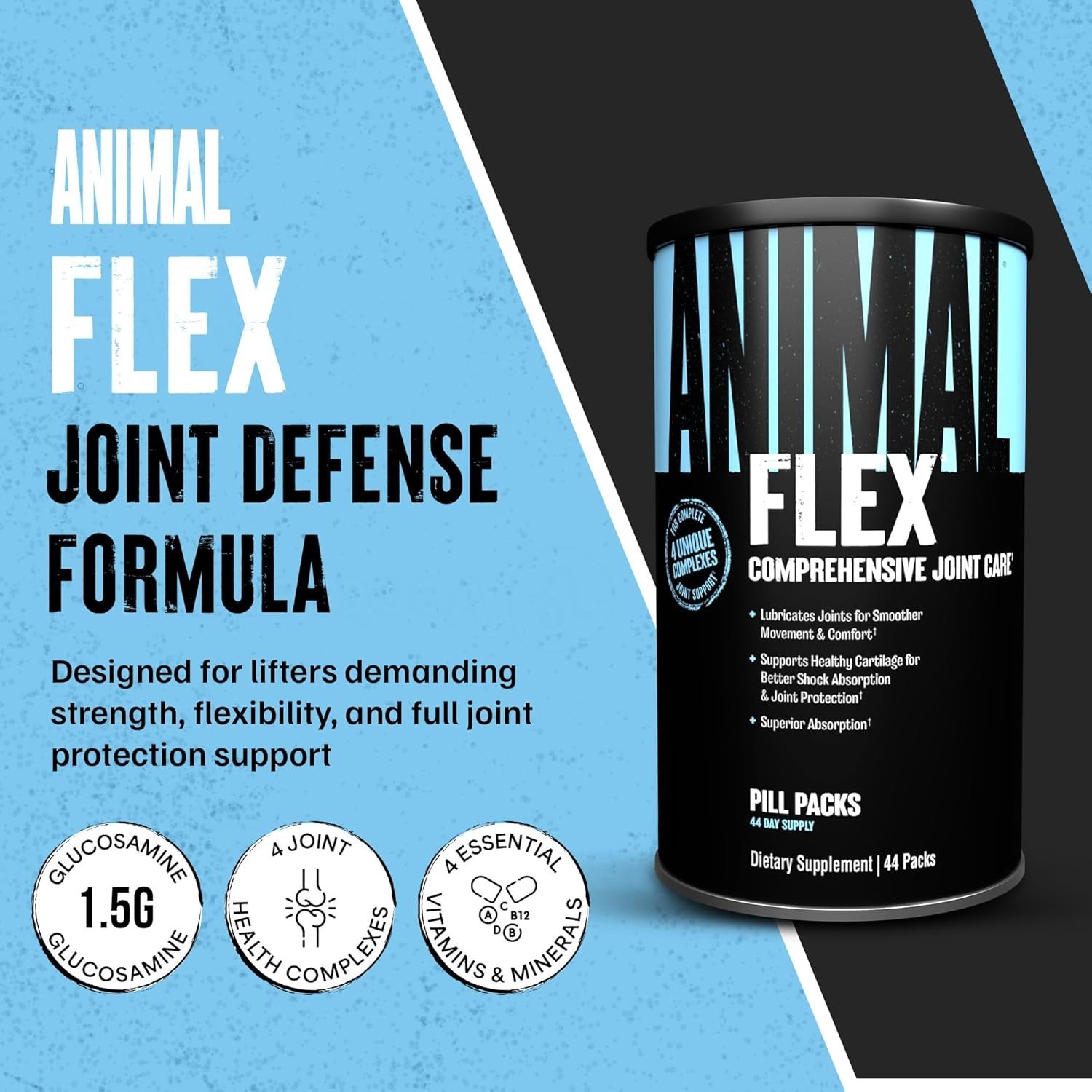 UNIVERSAL NUTRITION ANIMAL FLEX Comprehensive Joint Care Support 44 Packs