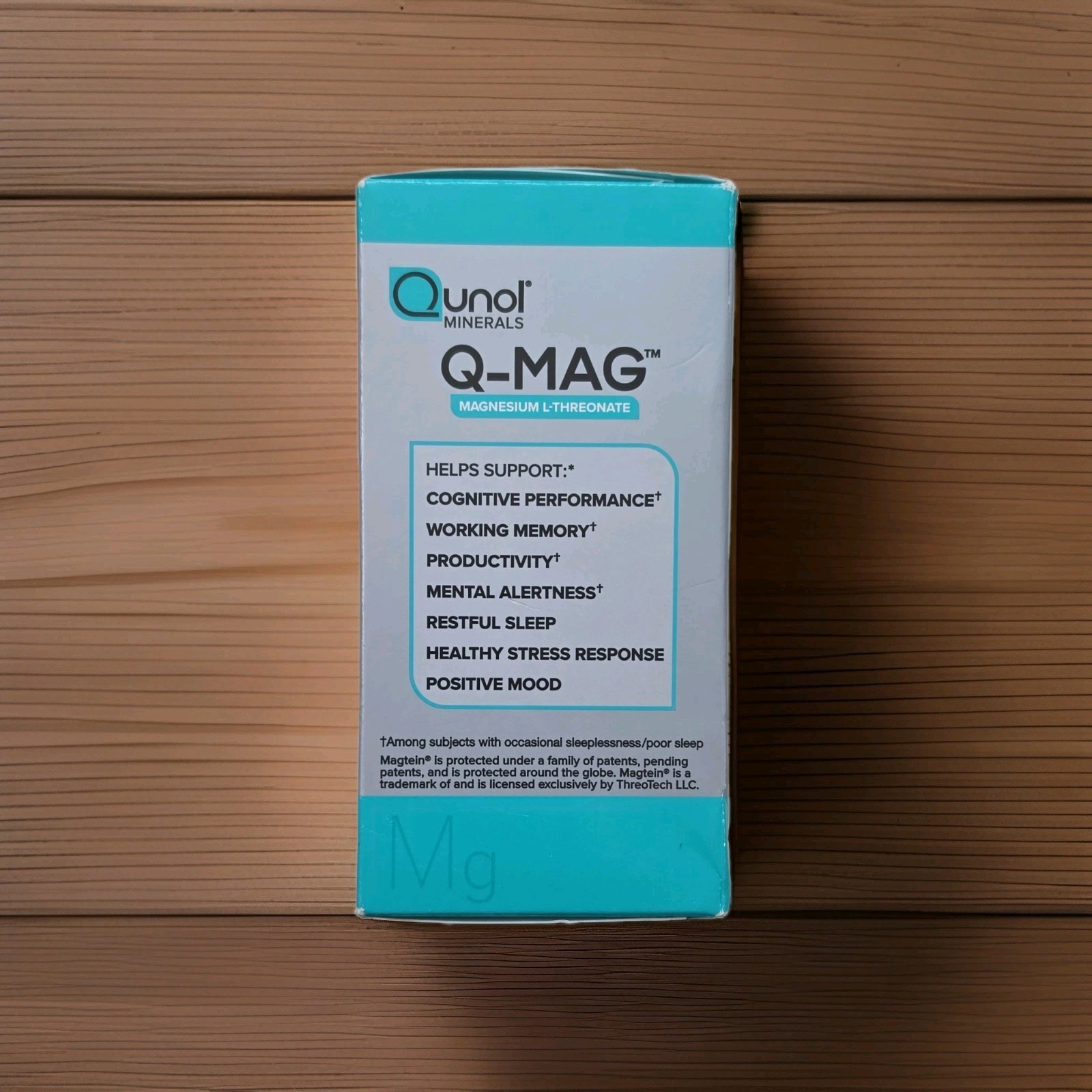 Qunol Q-Mag Magtein Magnesium L-Threonate Tablets 60 Gluten-Free Non-GMO
