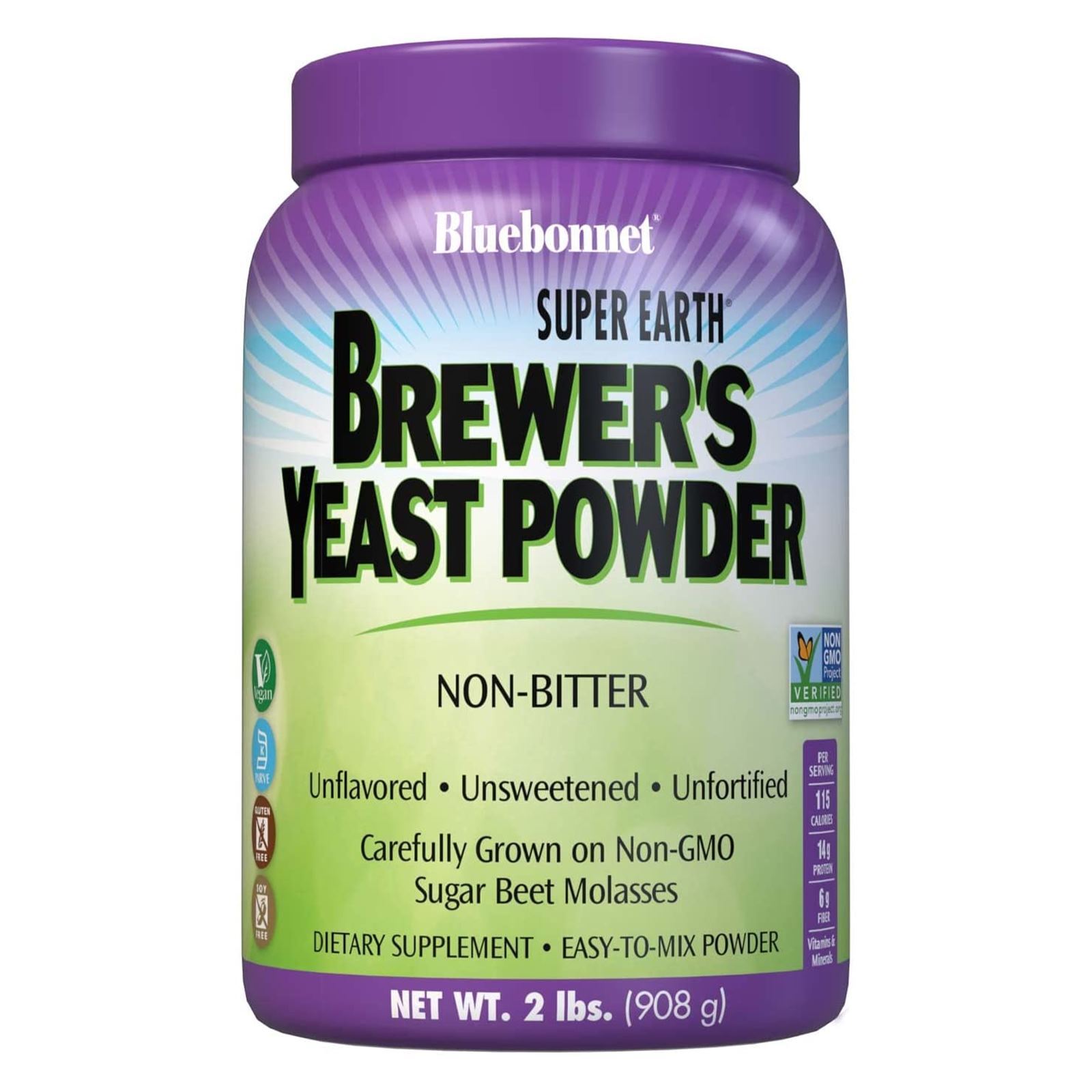 Bluebonnet Non-Bitter Brewer’S Yeast Powder 2 Lb Powder, Immune Health