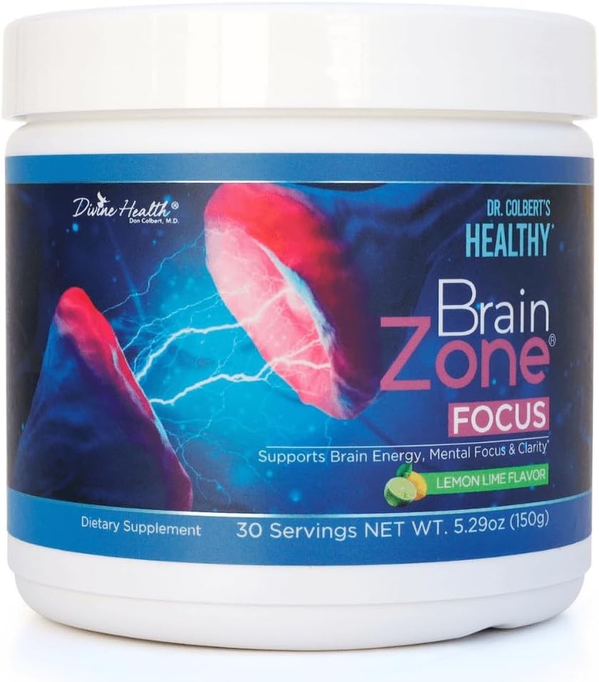 Divine Health Brain Zone Focus Powder Lemon Lime Flavor 30 servings (5.29oz)