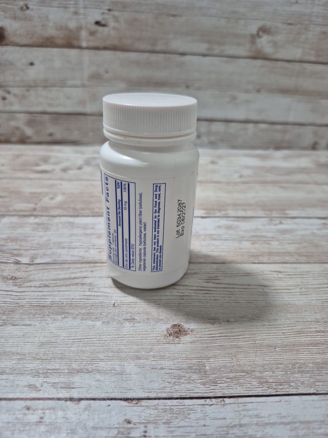 Pure Encapsulations Zinc 15 Picolinate 15mg 60 caps NEW SEALED EXP 06/2027