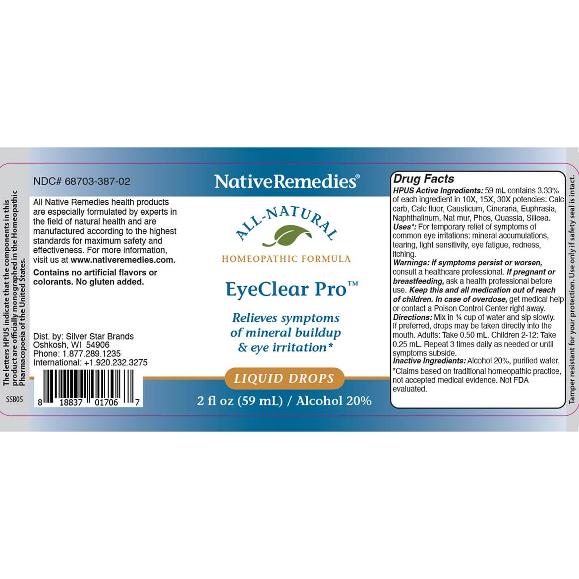 EyeClear Pro Oral Liquid: Natural Dry/Red Eye Support (Not an Eye Drop) – 2 oz.