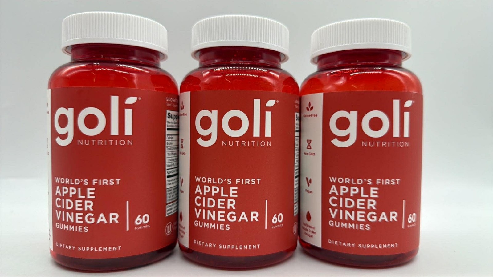 3PK Goli Apple Cider Vinegar ~ 60 Gummies EACH ~ EXP 1/27+ ~ SEALED ~ FAST SHIP
