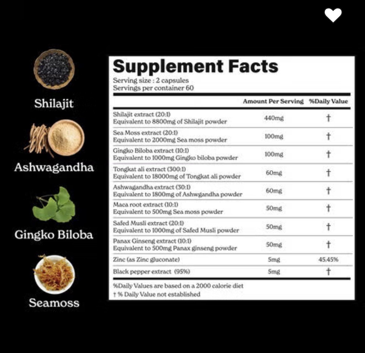 Better Alt Shilajit Sea Moss TA Ashwagandha 92 Minerals Sup. 120serv EXP 10/2026