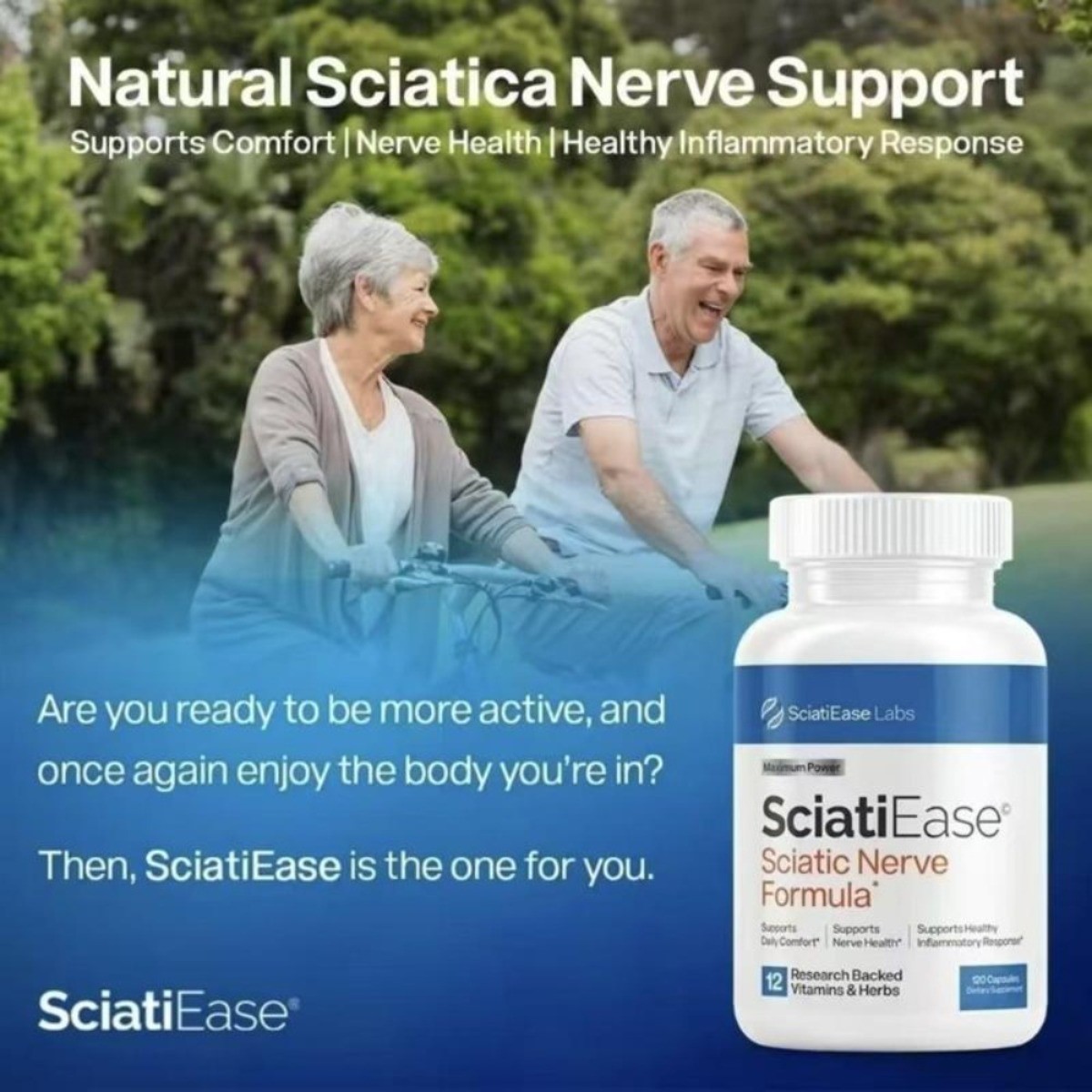 Nerve Health, Sciatic Nerve Support Supplement for Pain Relief & 120 Capsules
