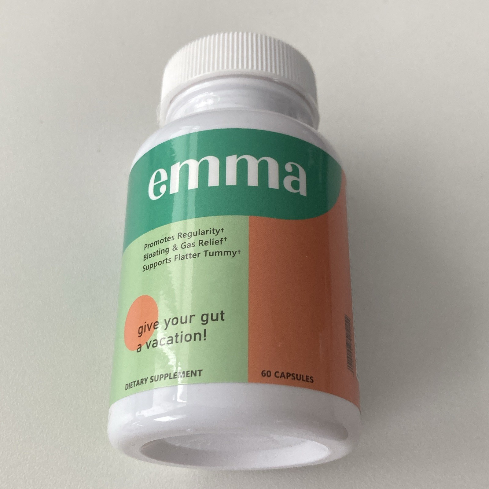 Emma Gut Health Supplement | Bloating Relief | Gut Regularity | 60 Capsules
