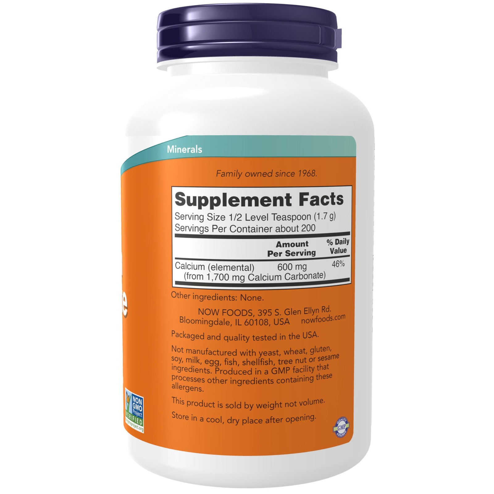 NOW Foods Supplements, Calcium Carbonate Powder, 12 Ounce (Pack of 1), White