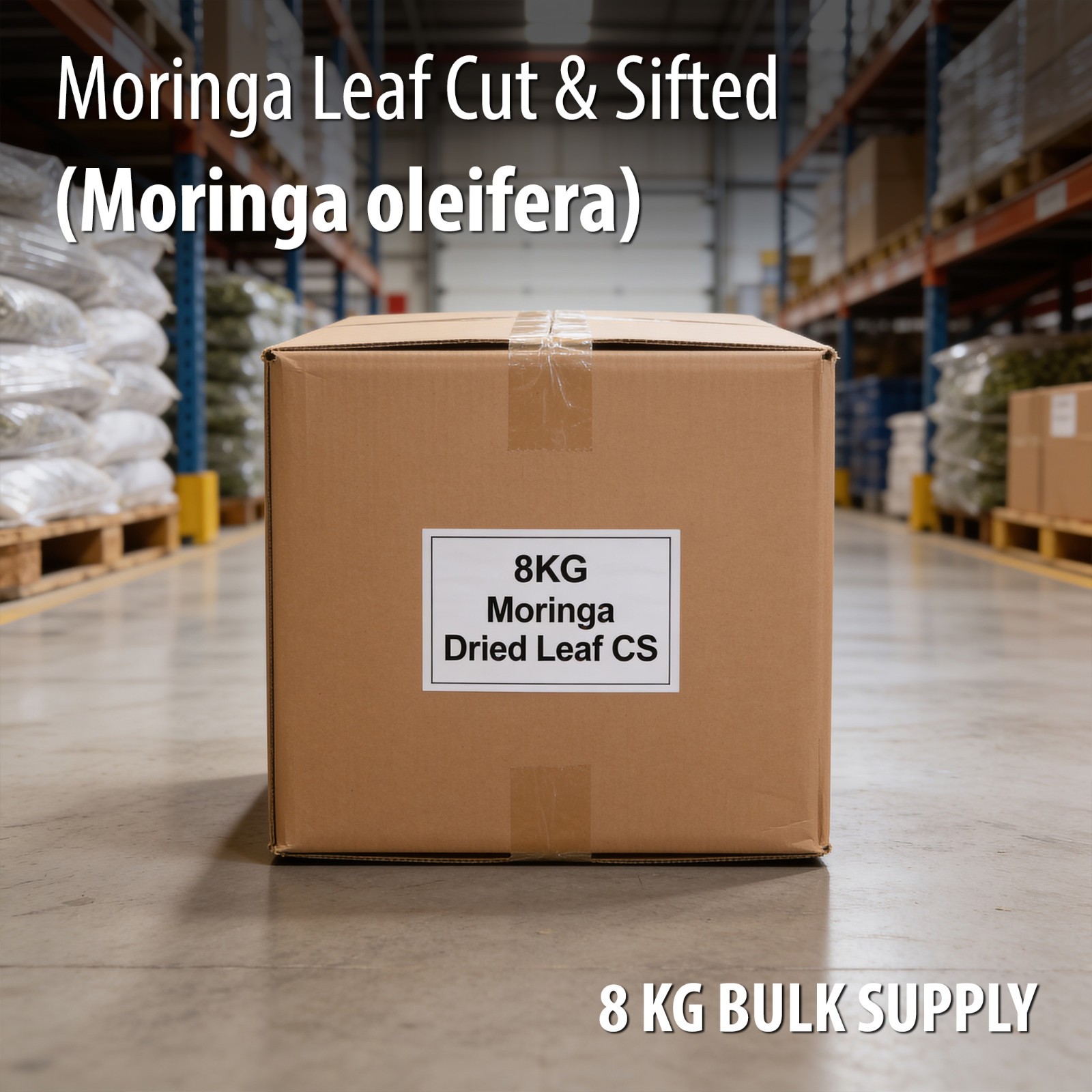 Moringa Leaves Organic Dried Cut & Sifted 8KG Bulk Moringa Oleifera Wholesale
