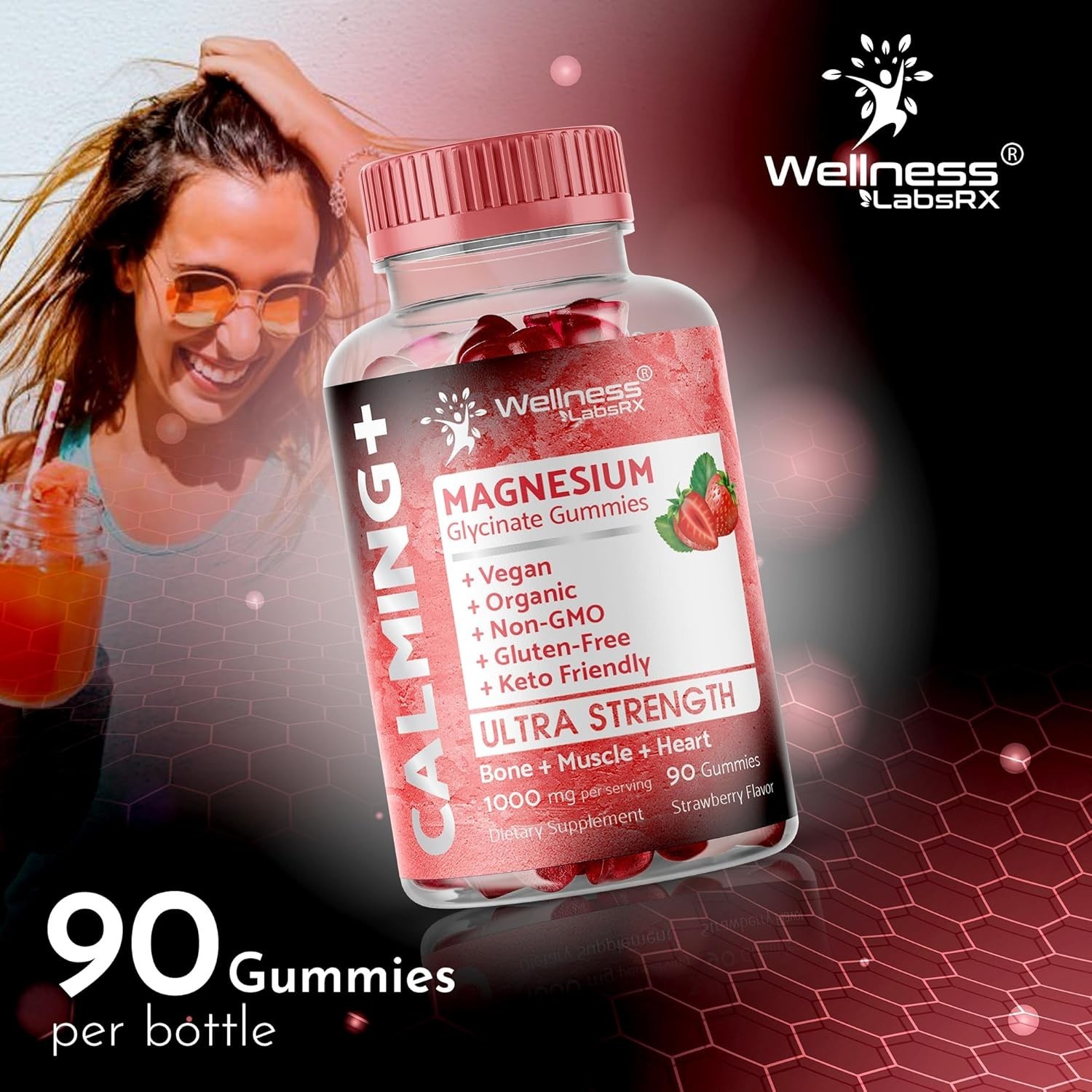 Magnesium Glycinate Gummies, 1000 mg – Magnesium Supplement to Support Relaxatio