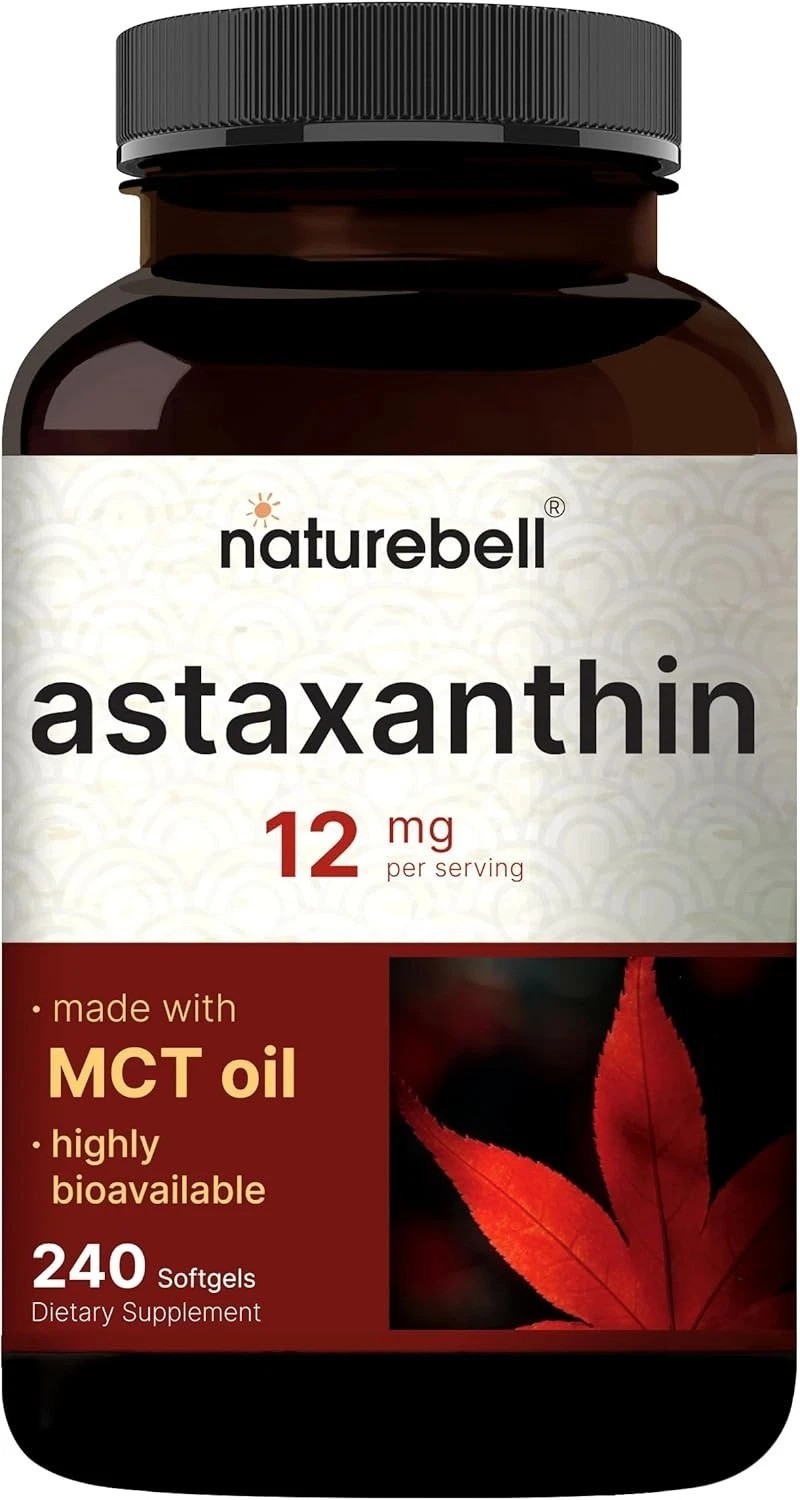 Non-GMO Astaxanthin Softgels 12mg – 240 Easy-to-Swallow Pills for Daily Wellness