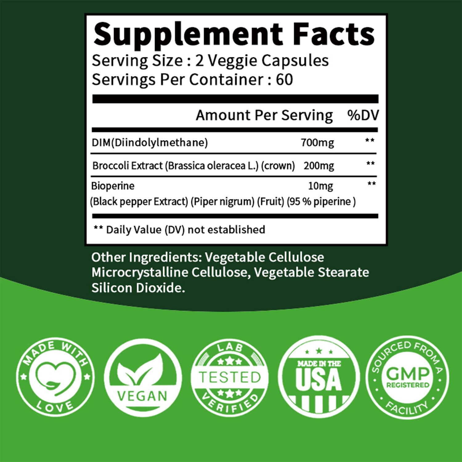 DIM(Diindolylmethane) 910mg – Menopause, PCOS, Supports Hormonal Balance & Detox