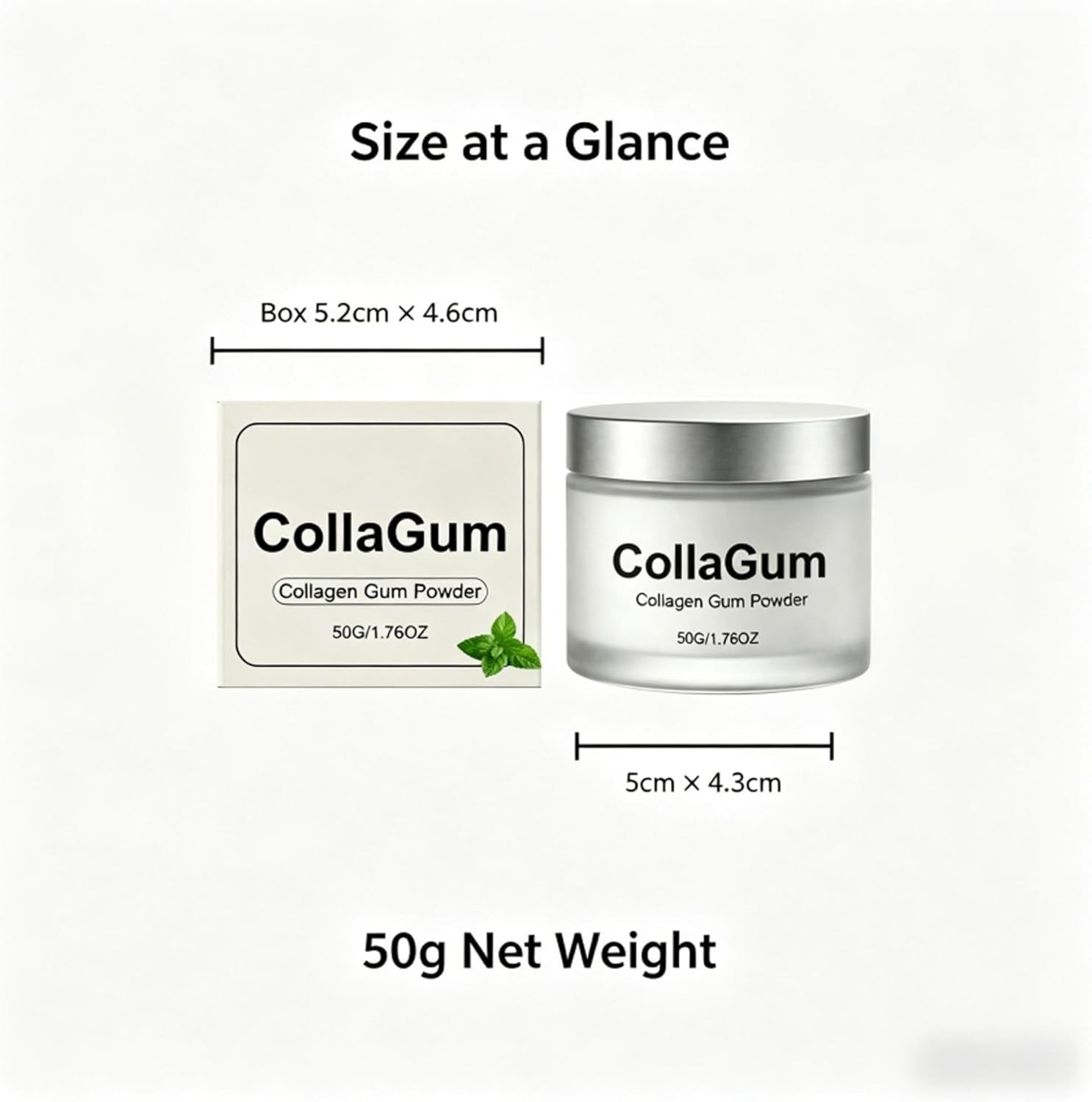 Collagen Tooth Powder for Daily Oral Care, Fine Powder Texture, 50g