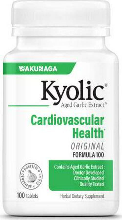 Kyolic Aged Garlic Extract Formula 100, Original Cardiovascular, 100 Tablets May