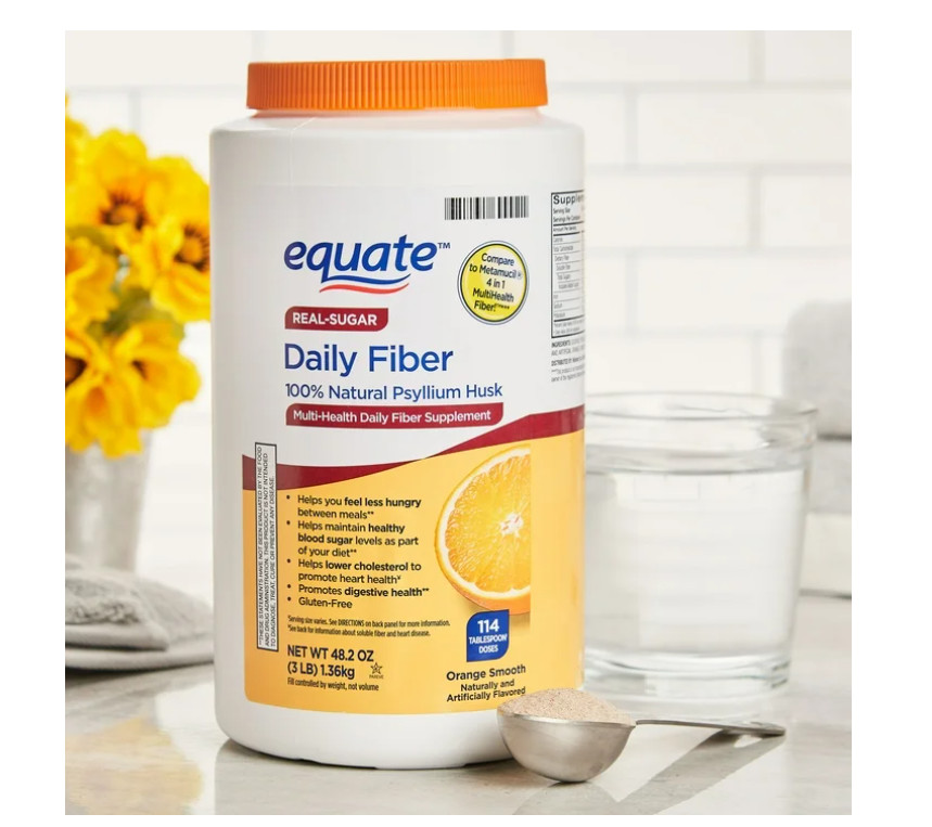 Equate Daily Fiber Orange Smooth Fiber Powder, 48.2 oz. ( Fast Free Shipping )