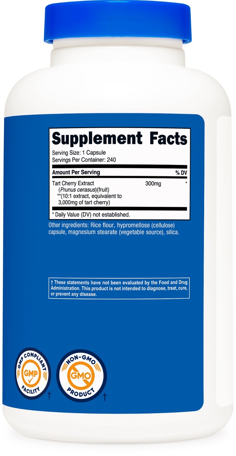 Nutricost Tart Cherry Extract 3000mg Equivalent, 240 Vegetarian Capsules