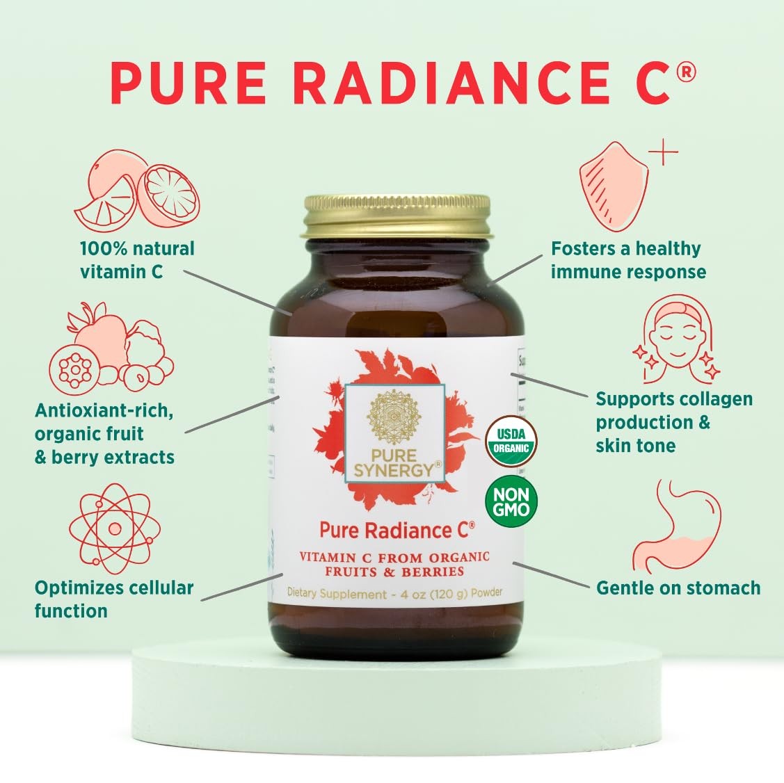 Pure Radiance C | Organic Vitamin C Powder | 100% Natural, Whole Food, Non-GM…