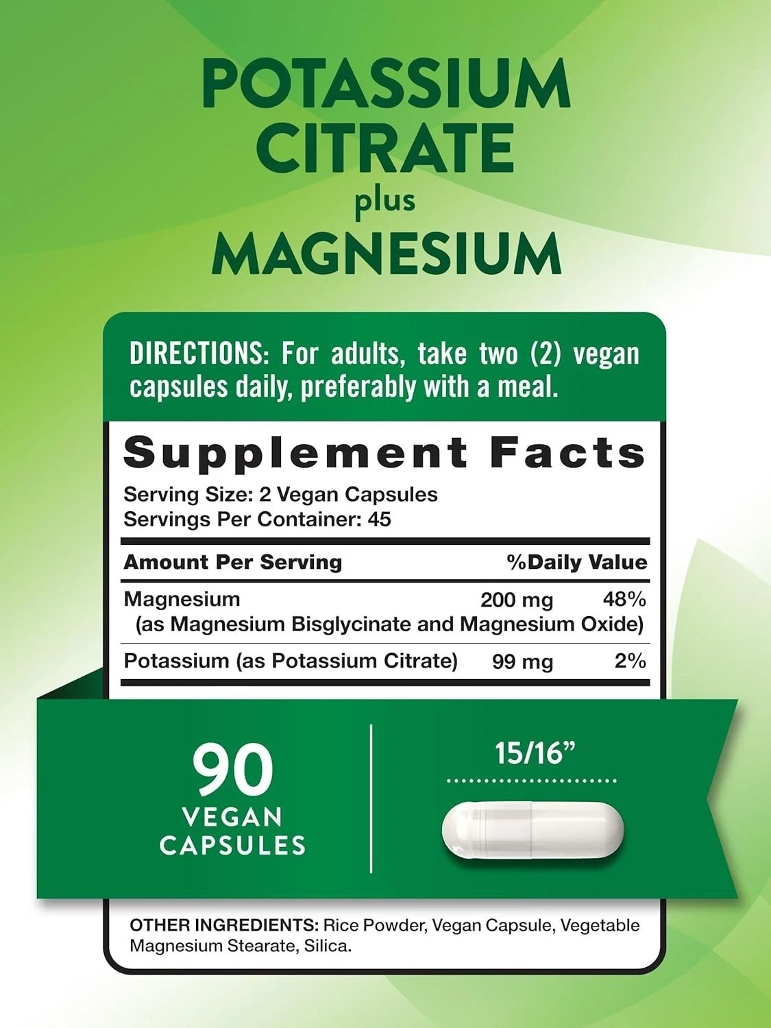 Nature’s Truth Potassium Citrate + Magnesium Supplement 90ct, Exp 02/2028