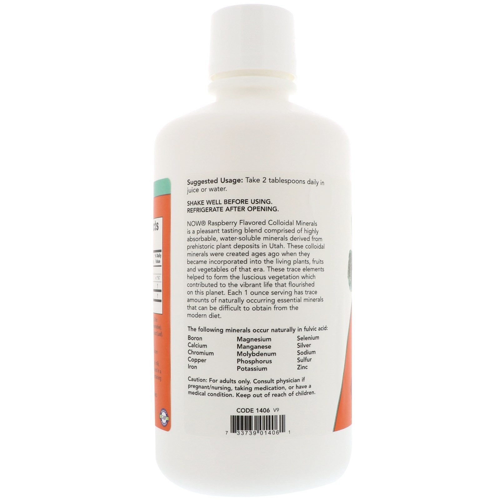 Colloidal Minerals, Natural Raspberry , 32 fl oz (946 ml)