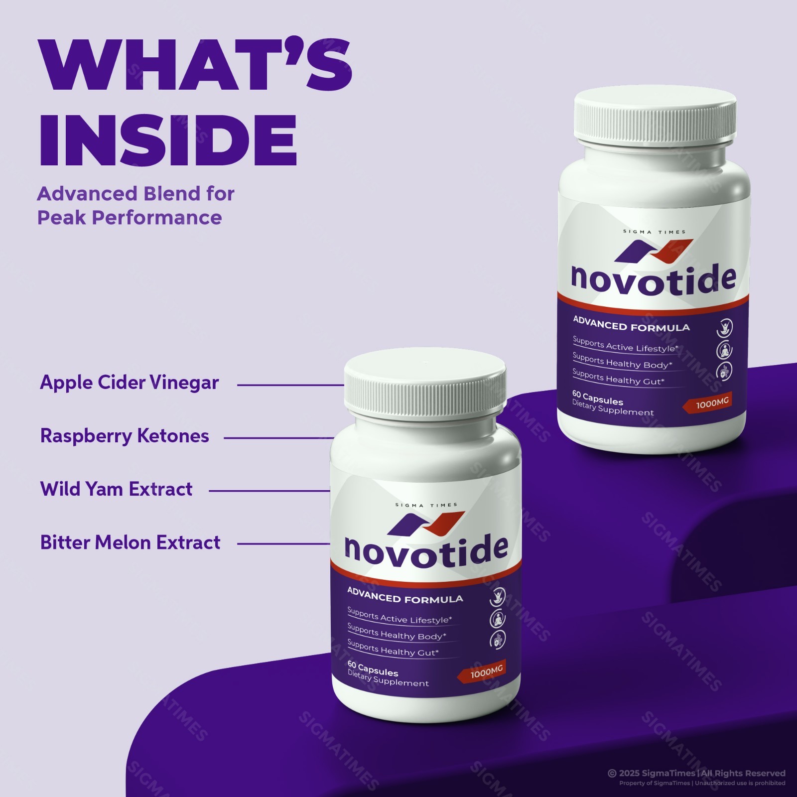 Novotide Capsules, Natural Supplement for Healthy Weight Loss – 5 Pack