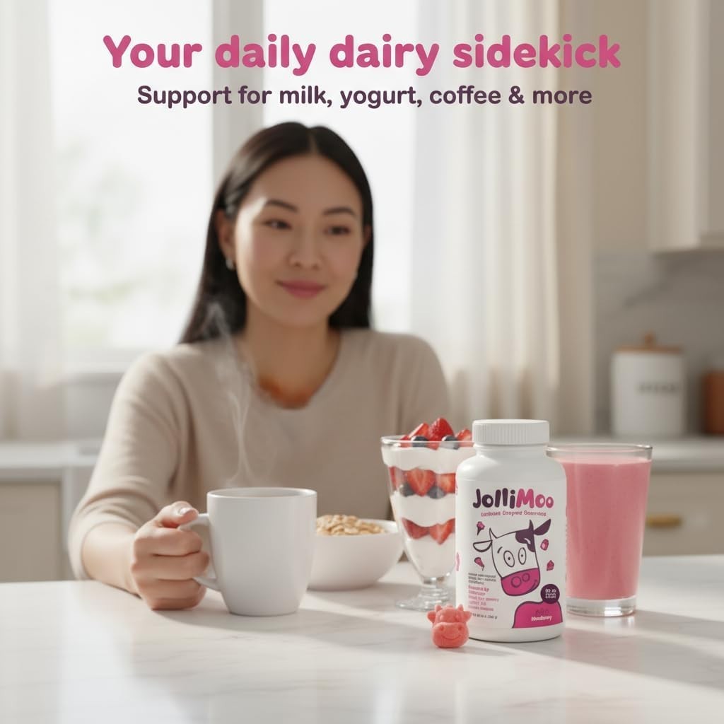 Lactase Enzyme Gummies for Lactose Intolerance JolliMoo 30 ct – Ships Fast