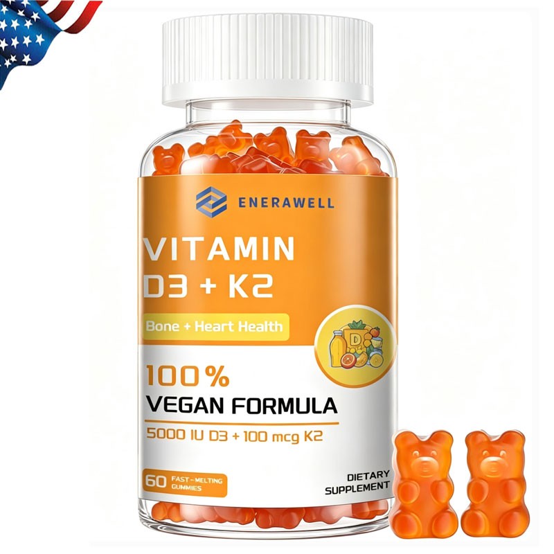 Vitamin K2 (MK7) with D3 5,000IU Supplement,60 Gummies, Immune Health 02/07/2027