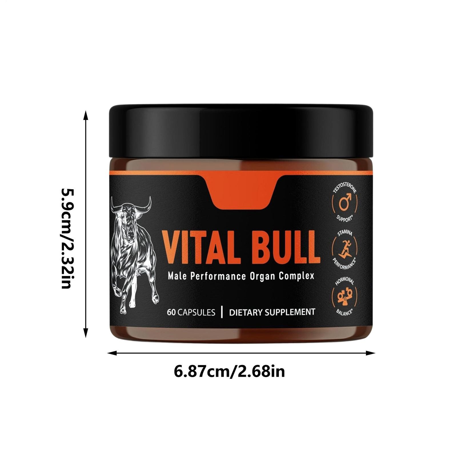 Vital Bull Beef Organ Supplement for Men – Grass Fed Organs with Heart