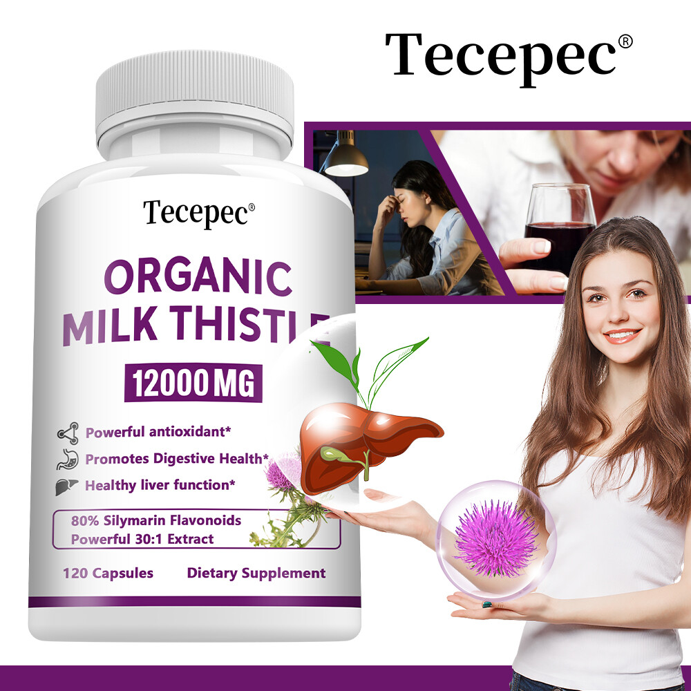 Liver Cleanse Repair Capsules Detox Cleanser with Organic Milk Thistle 12000mg
