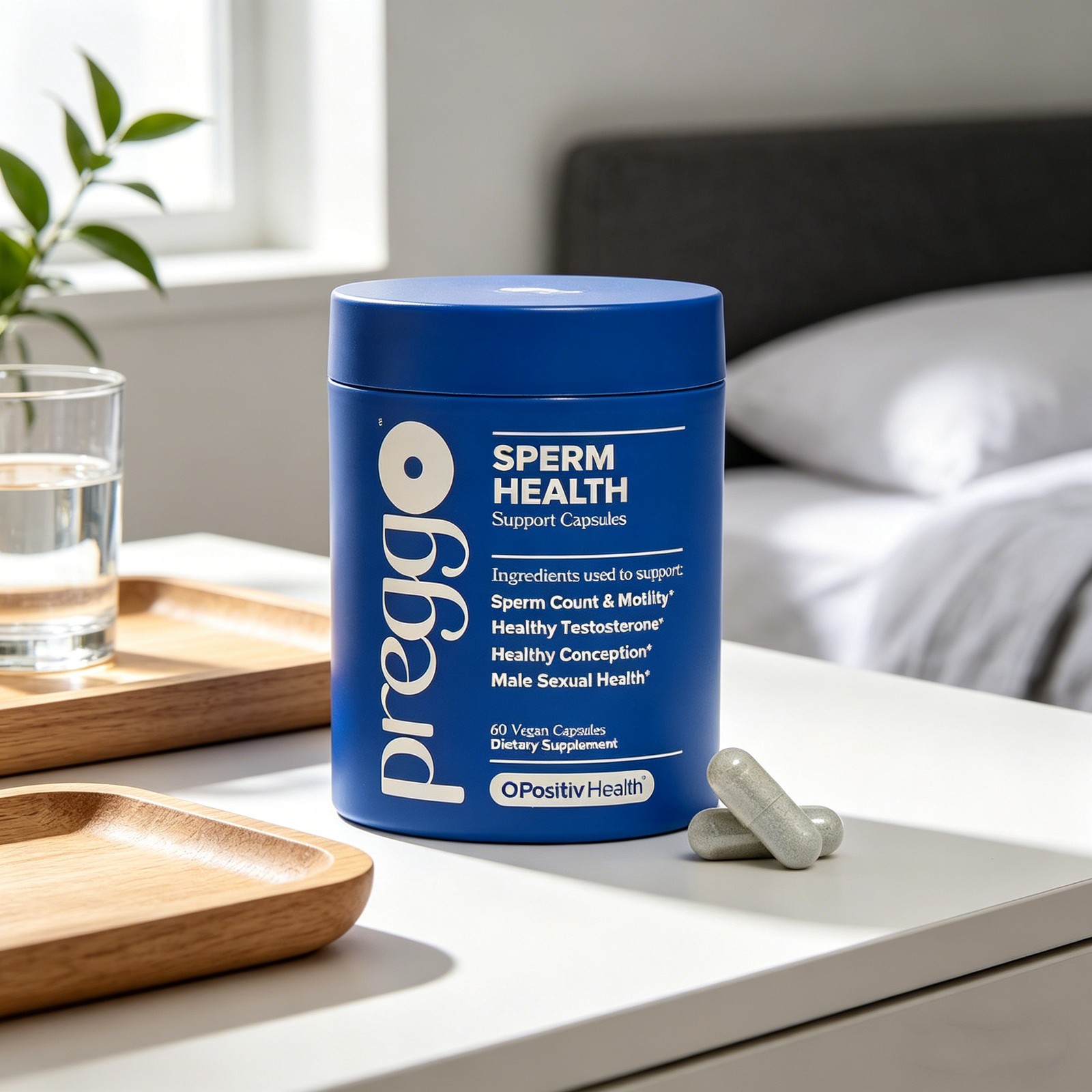 3 Pack PREGGO O-Positive Sperm Health Boost Capsules – 180 Count For Men