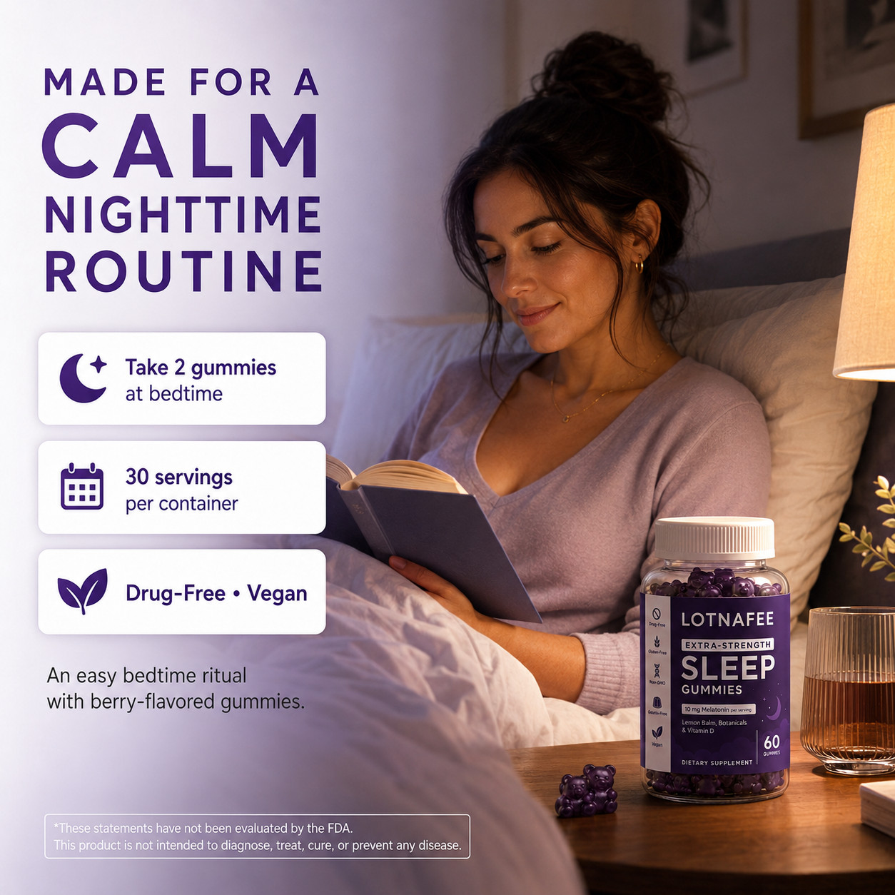 Nutritional Supplement, Extra Strength Sleep Gummy – 60 Co