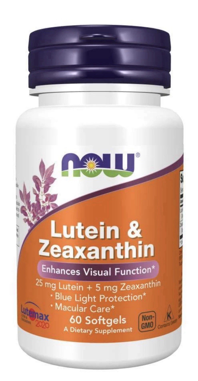 NOW Foods Lutein & Zeaxanthin, 60 Softgels, Enhances Visual Function Exp 9/27