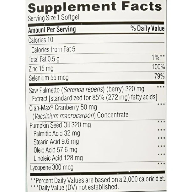 (2 pack)Trunature Prostate Plus Health Complex 250 Softgels w/d Saw Palmento new