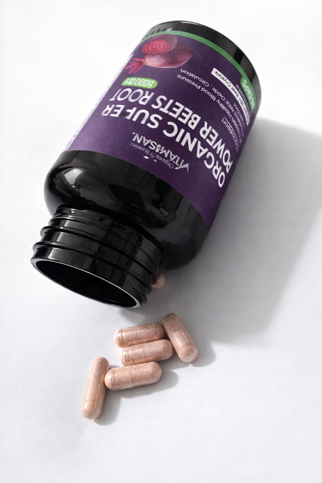 Organic vitamins Extra Strength Beet Root Extract 8000 mg Strength 120 Capsules