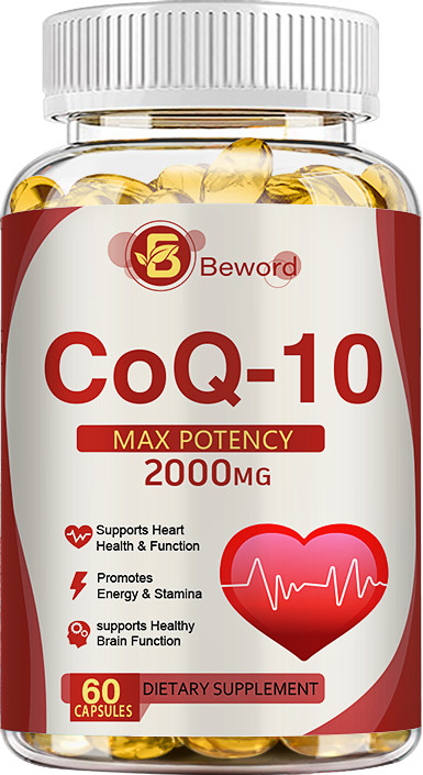 CoQ10 2000mg 60 Softgels Coenzyme Q-10 Non-GMO Heart Support Capsules