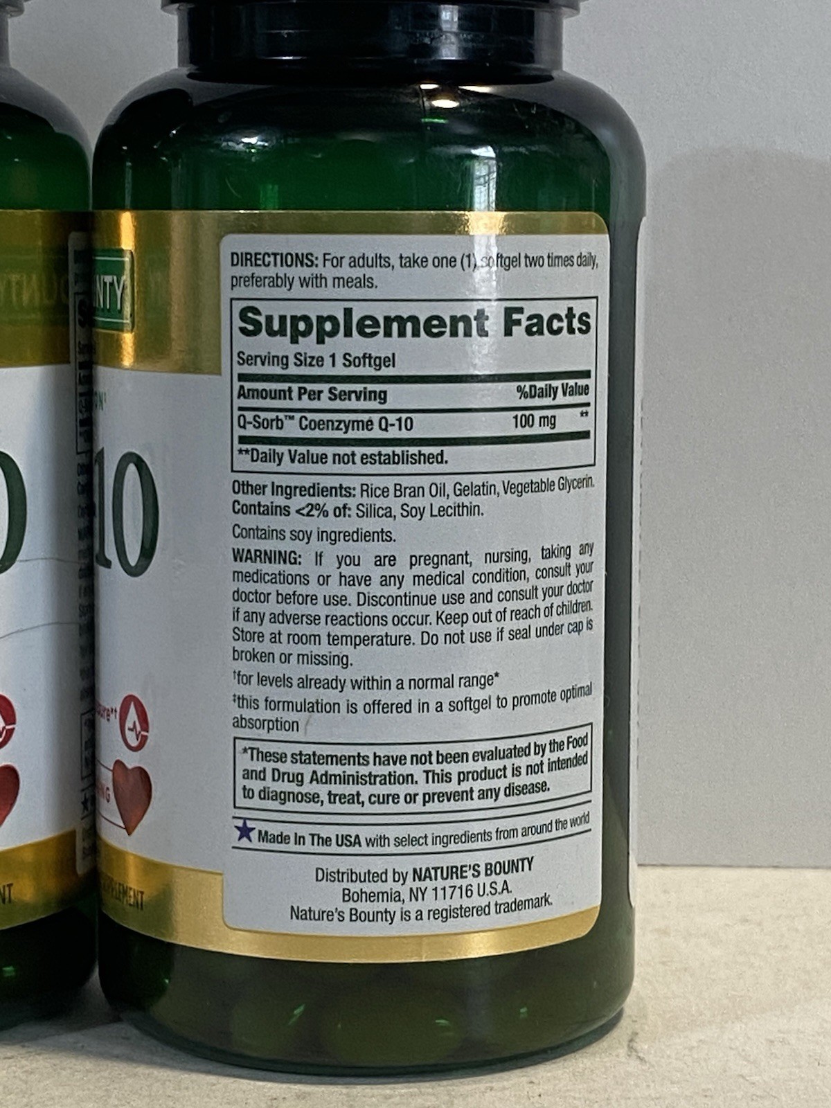 Lot of 5 ~ Nature’s Bounty ~ CoQ10 100 mg ~ 75 Rapid Softgels ~ Exp 05/2027+