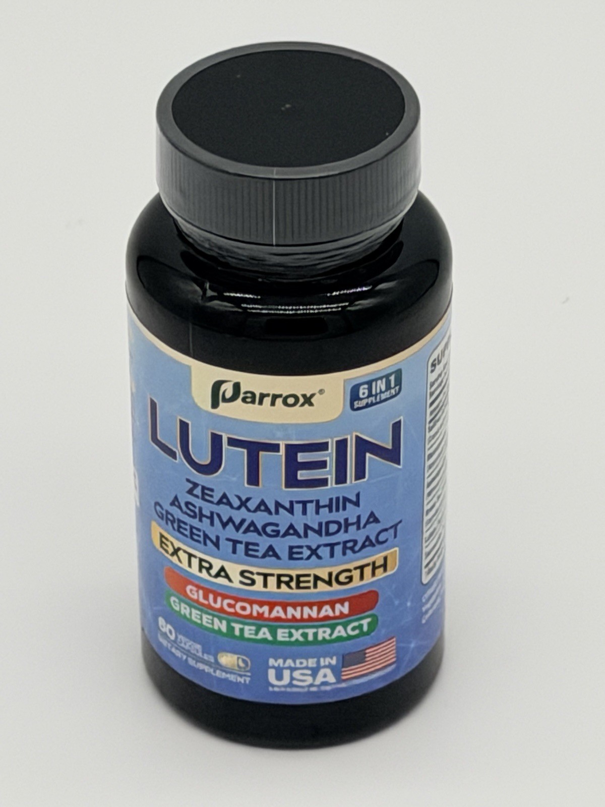 Parrox Lutein 30mg Zeaxanthin & Ashwagandha 60 Capsules Eye Health