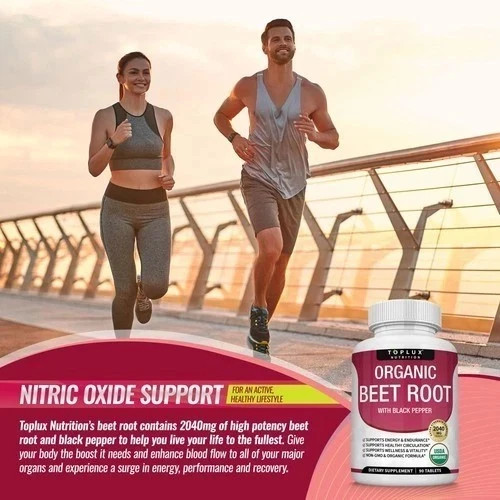 Organic Beet Root 2040mg + Black Pepper for Circulation & Energy