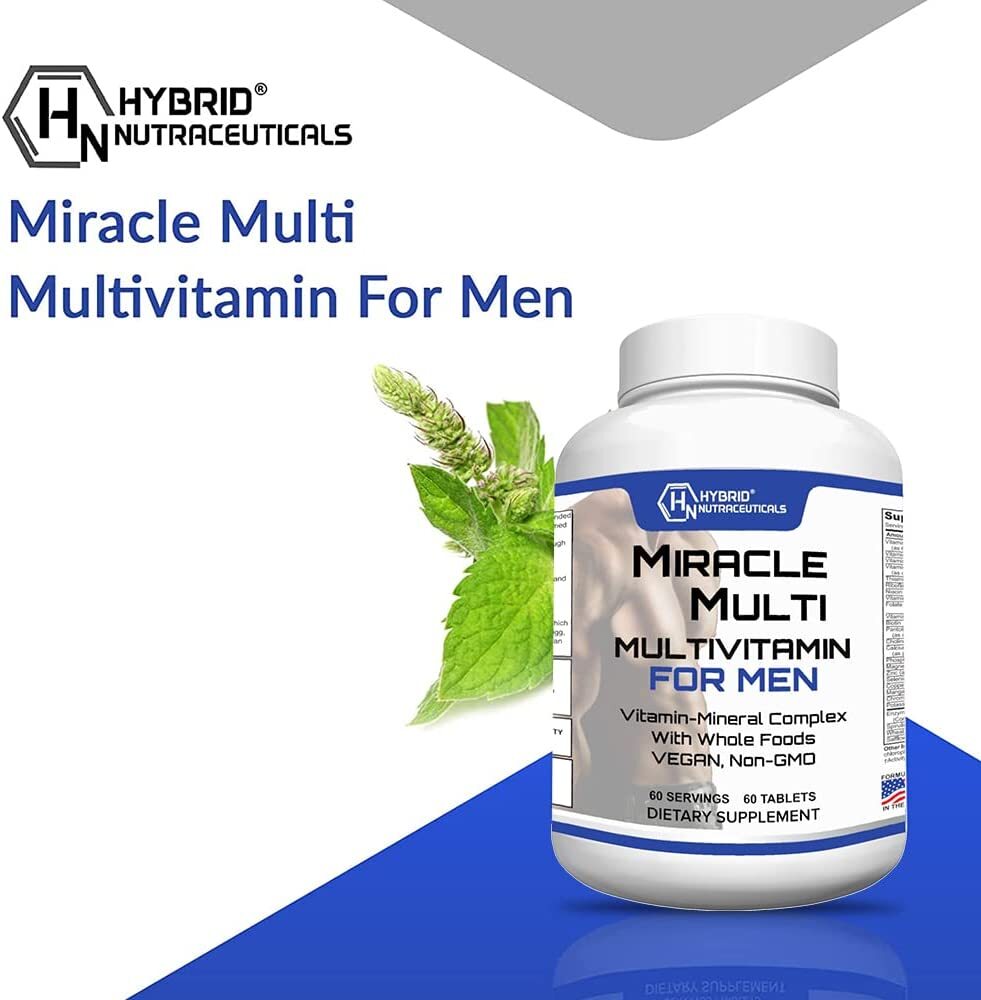 MultiVitamin MultiMineral for Men, Best Mens Vitamins with Probiotics Non-GMO