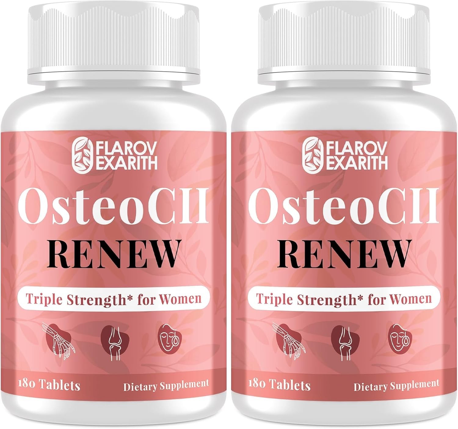 Joint Supplements for Women OsteoCII Renew Triple 360 Count (Pack of 1), Pink