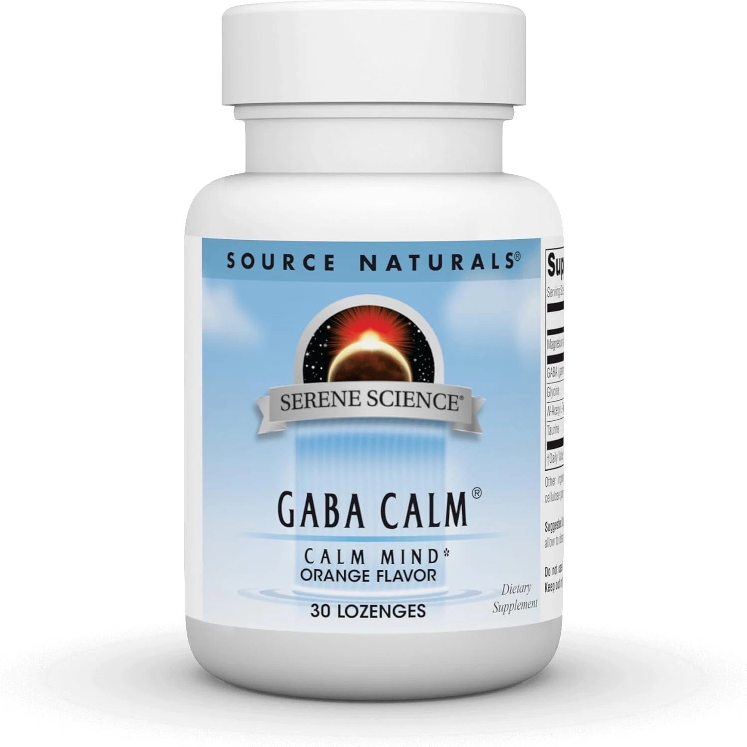 GABA Calm 125 mg Lozenges – 30 Yeast Free, Gluten Free Tablets for Mood Support