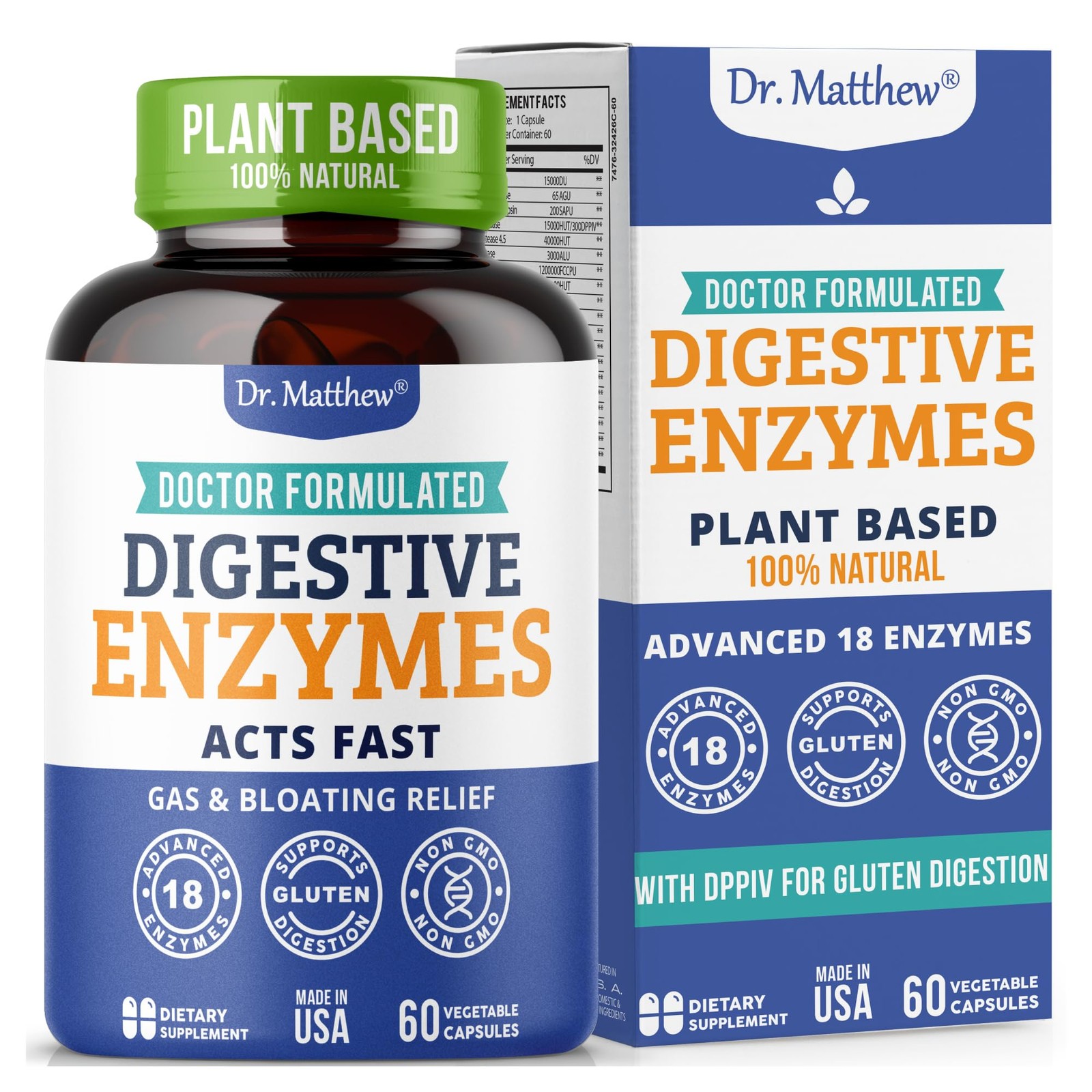 Best Digestive Enzymes for Women & Men with Lactase Lipase Amylase Bromelain….