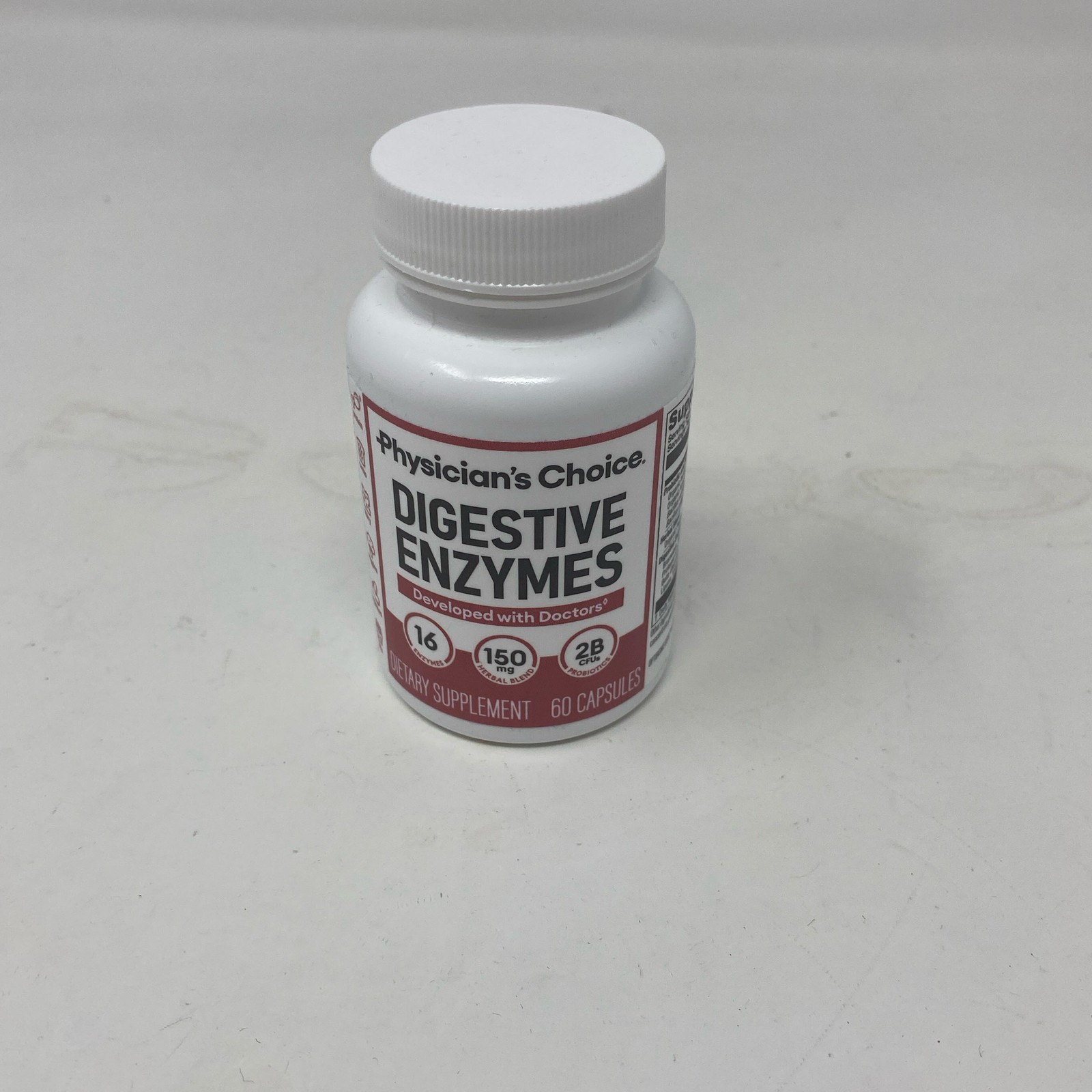 Physician’s Choice Digestive Enzymes, White/Red, 60 Capsules