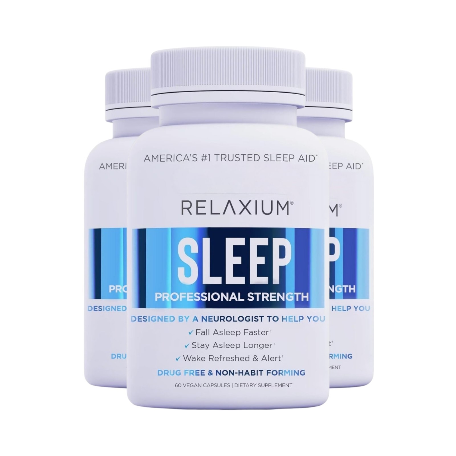 3-Pack Relaxium Sleep Natural Dietary Supplement for Better Sleep – 180 Caps