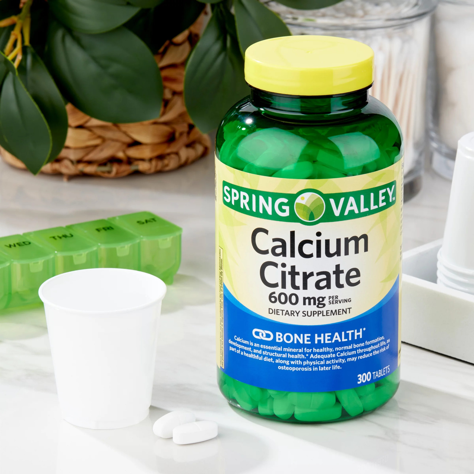 Spring Valley Calcium Citrate Tablets Dietary Supplement 600 Mg 300 Count