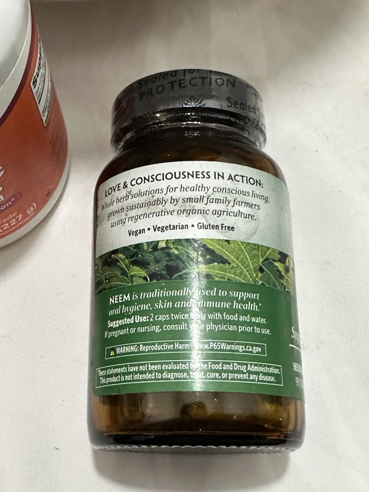 Organic India Organic Neem 90 Veg Caps Gluten-Free Exp 3/27