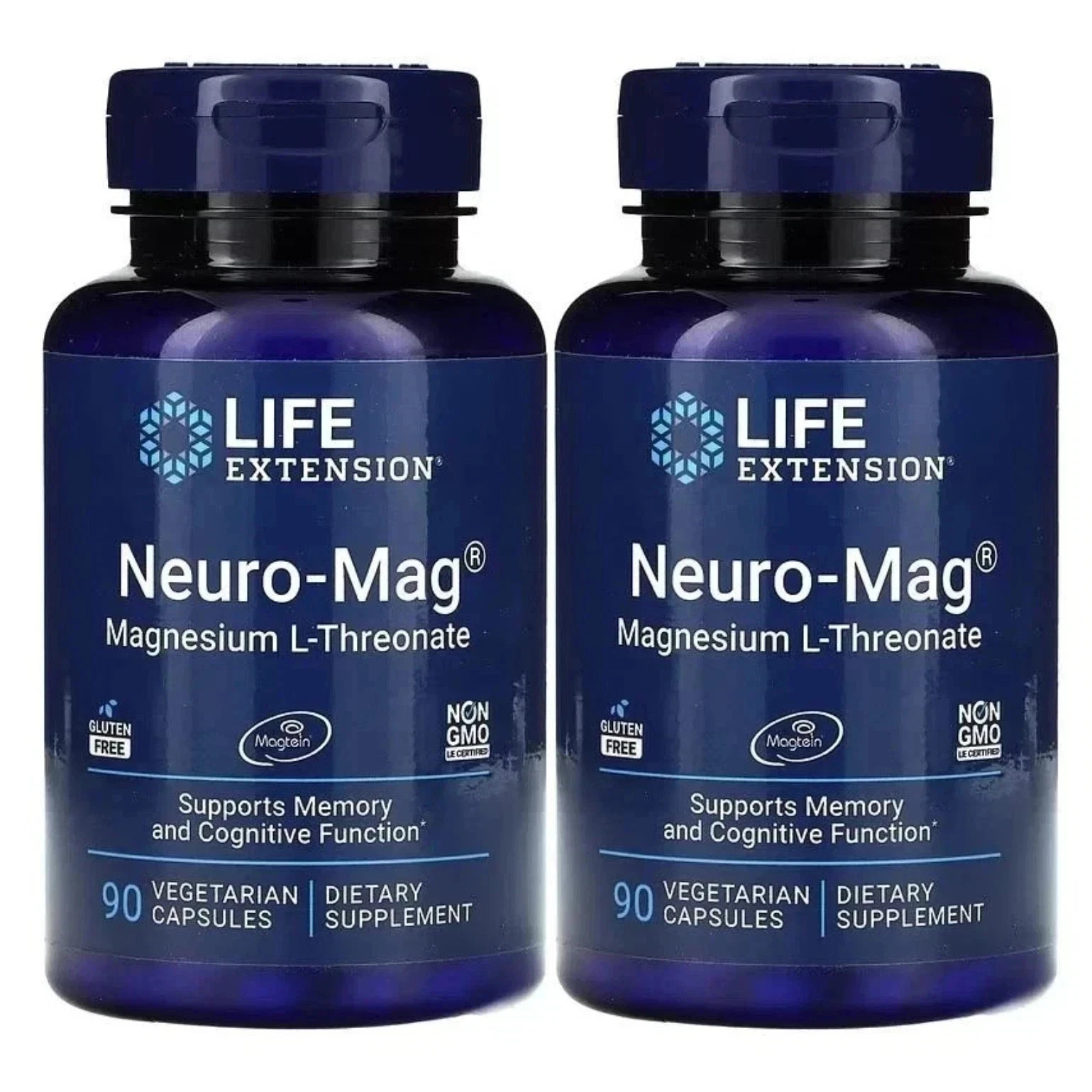 2 PACK Neuro-Mag Magnesium L-Threonate from 2000 mg Magtein – Life Extension