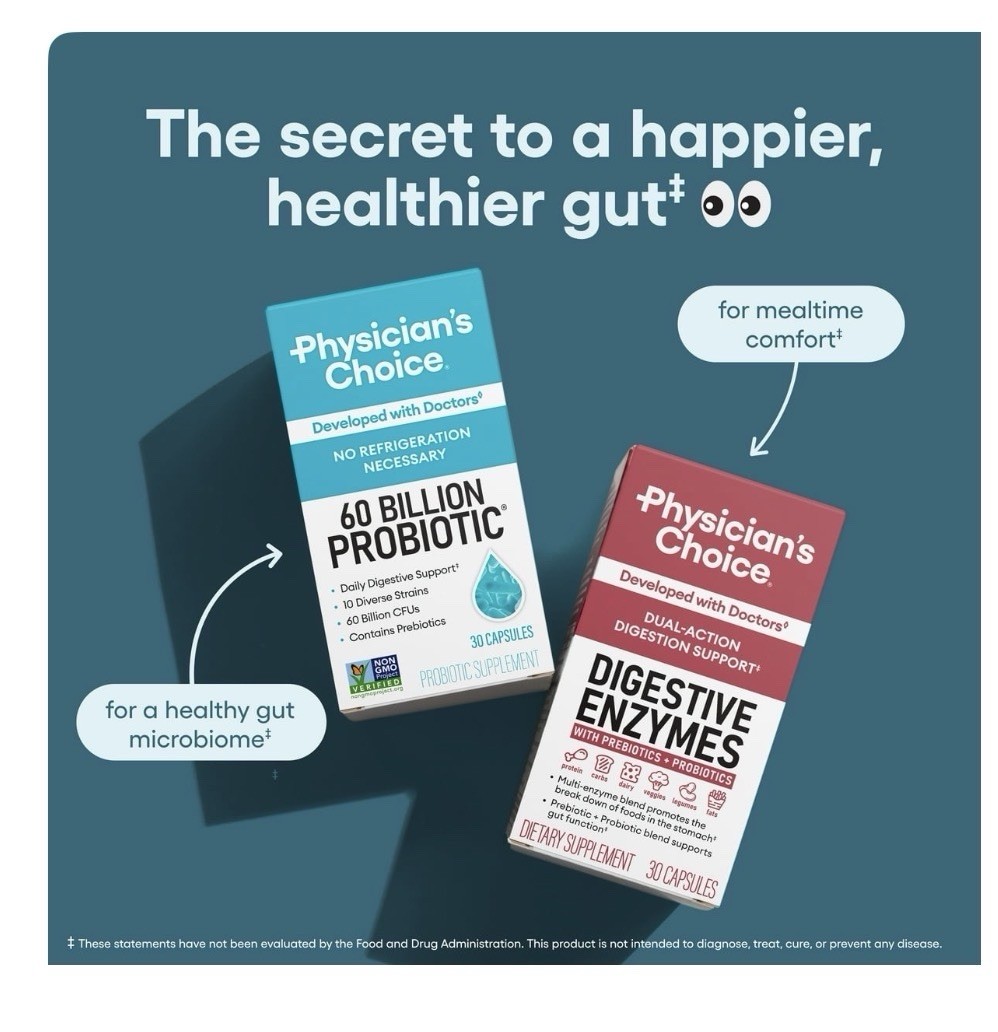 Physician’s Choice 60 Billion Probiotic Dietary Supplement 30Capsules.