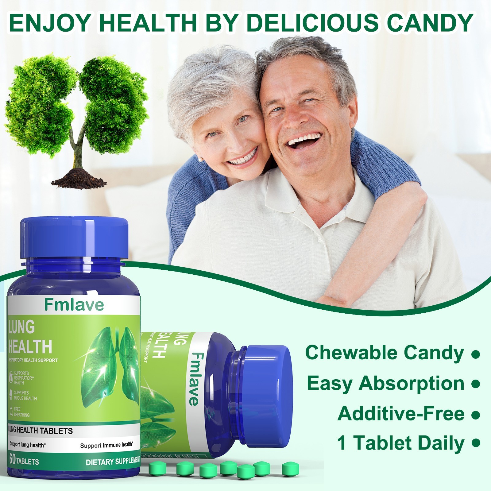Lung Cleanse & Detox Support Clear Lungs a Healthy Lungs Supplement 2 pack-120pc
