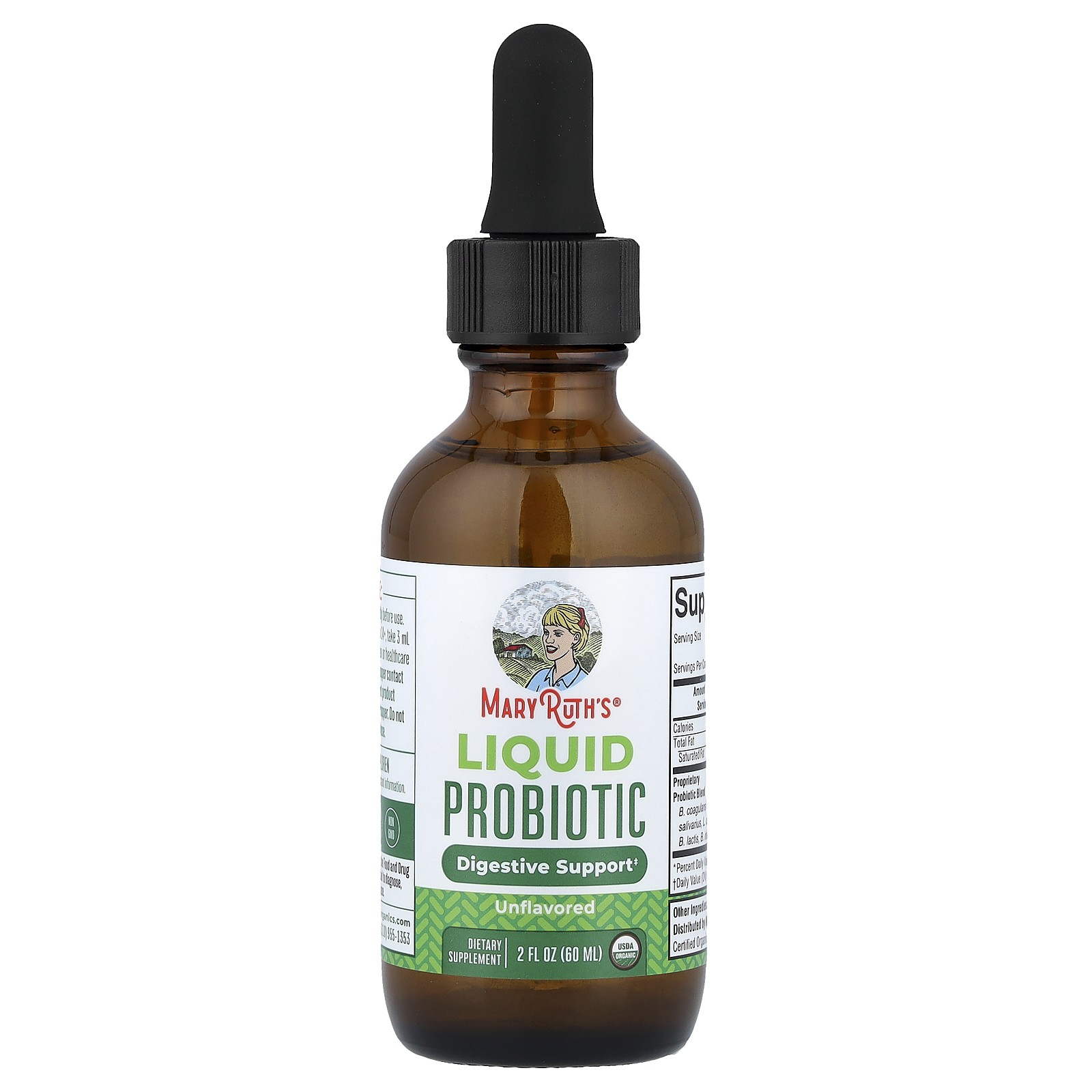 Organic Liquid Probiotic, Unflavored, 2 fl oz (60 ml)